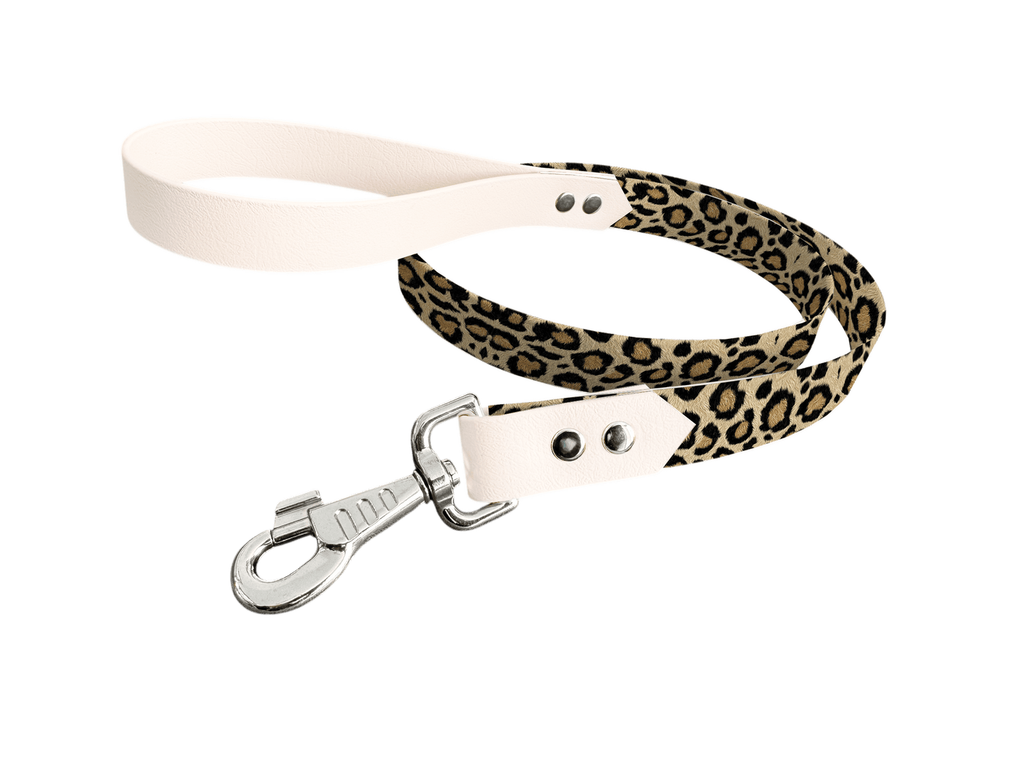 L'atelier du Fourmilier Laisse bicolore longe imprimée 260 / 19mm Laisse bicolore en BioThane® avec longe imprimée – Collection Fourrure et pelage - Coloris au choix