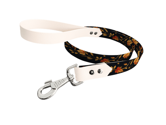 L'atelier du Fourmilier Laisse bicolore longe imprimée 297 / 19mm Laisse bicolore en BioThane® avec longe imprimée – Collection Galaxie- Coloris au choix