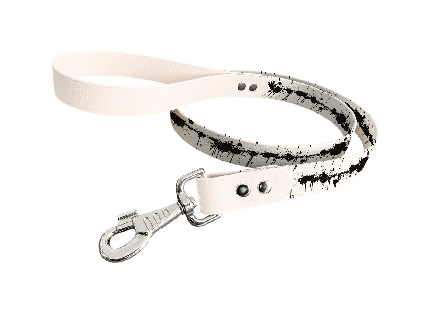 L'atelier du Fourmilier Laisse bicolore longe imprimée 300 / 19mm Laisse bicolore en BioThane® avec longe imprimée – Collection Abstrait - Coloris au choix