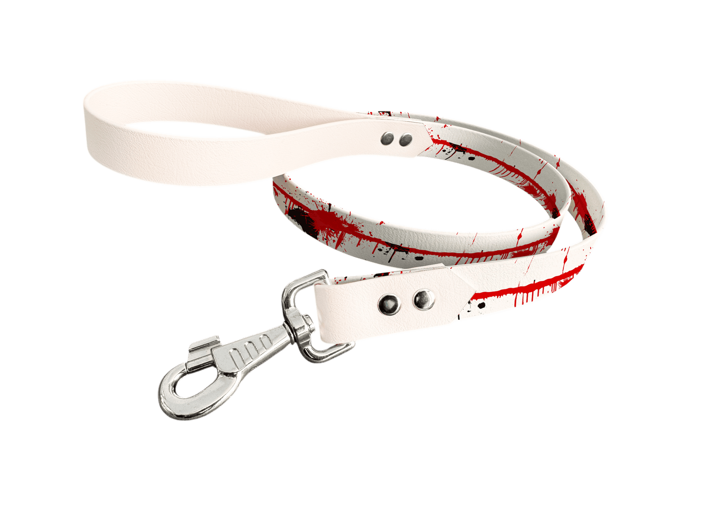 L'atelier du Fourmilier Laisse bicolore longe imprimée 301 / 19mm Laisse bicolore en BioThane® avec longe imprimée – Collection Abstrait - Coloris au choix