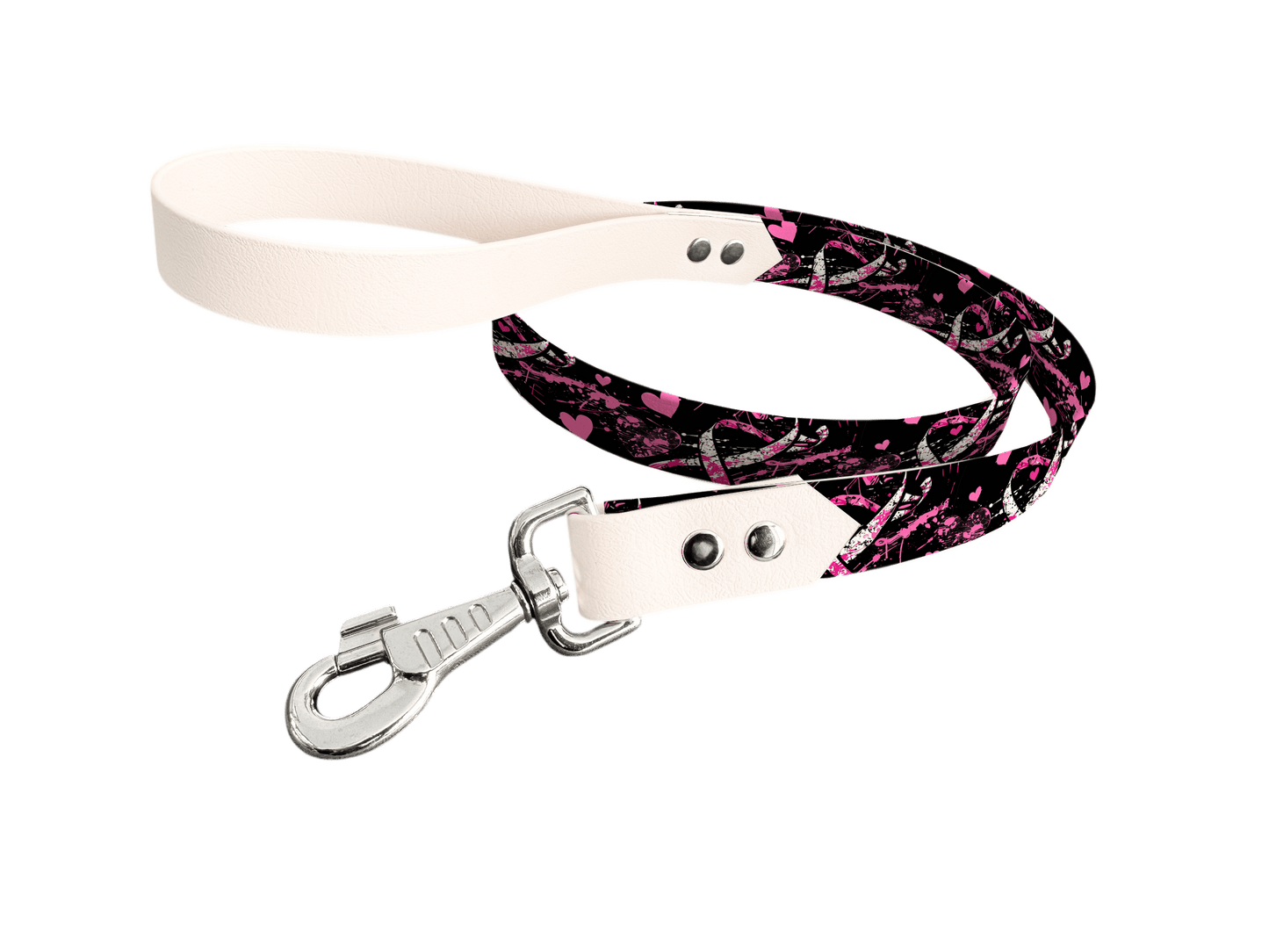 L'atelier du Fourmilier Laisse bicolore longe imprimée 305 / 19mm Laisse bicolore en BioThane® avec longe imprimée – Collection Abstrait - Coloris au choix