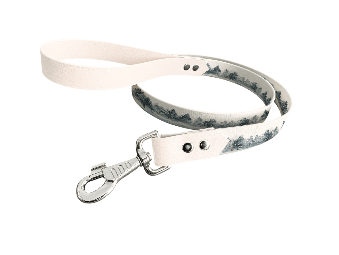 L'atelier du Fourmilier Laisse bicolore longe imprimée 310 / 19mm Laisse bicolore en BioThane® avec longe imprimée – Collection Noël - Coloris au choix