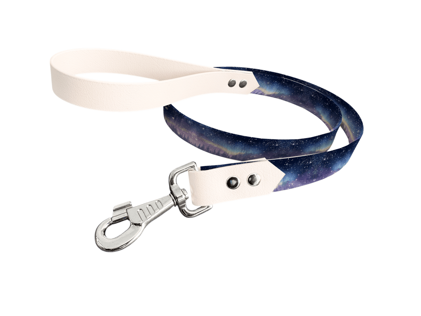 L'atelier du Fourmilier Laisse bicolore longe imprimée 316 / 19mm Laisse bicolore en BioThane® avec longe imprimée – Collection Noël - Coloris au choix