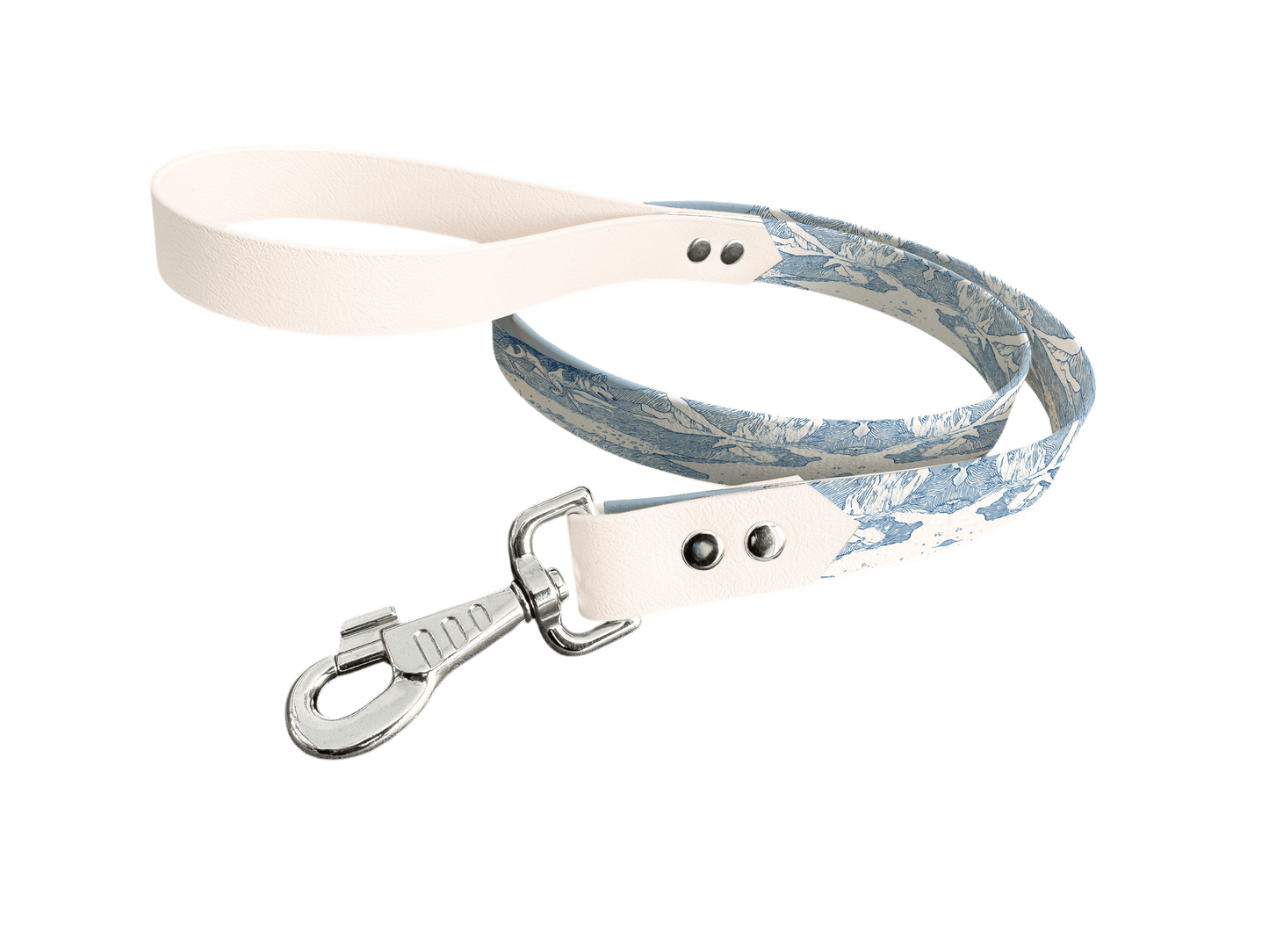 L'atelier du Fourmilier Laisse bicolore longe imprimée 328 / 19mm Laisse bicolore en BioThane® avec longe imprimée – Collection Noël - Coloris au choix