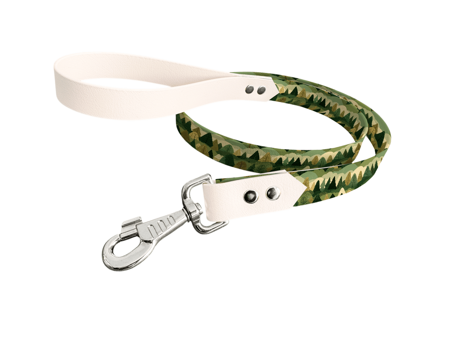 L'atelier du Fourmilier Laisse bicolore longe imprimée 410 / 19mm Laisse bicolore en BioThane® avec longe imprimée – Collection Paysages- Coloris au choix