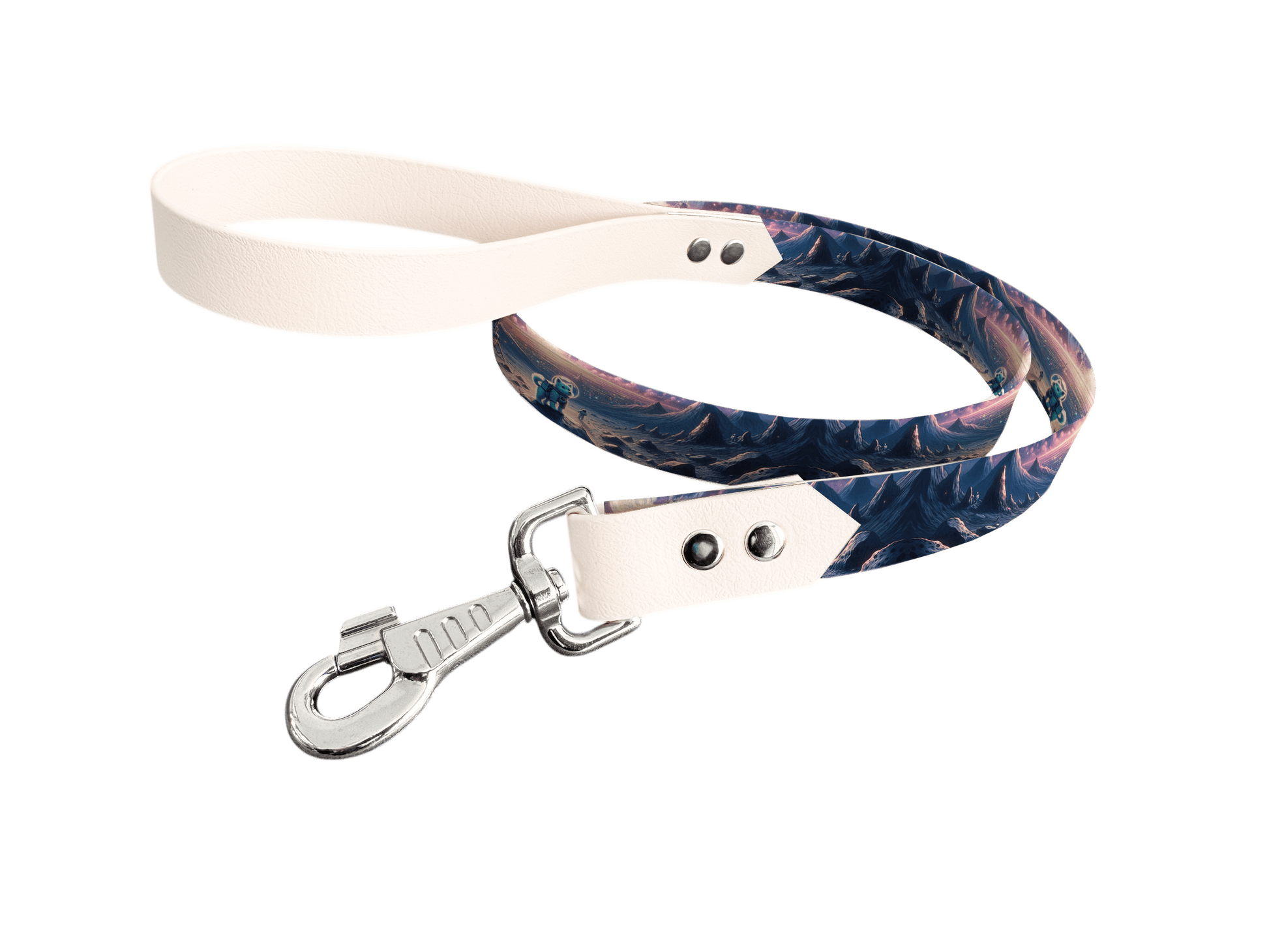 L'atelier du Fourmilier Laisse bicolore longe imprimée Laisse bicolore en BioThane® avec longe imprimée – Collection Chiens- Coloris au choix