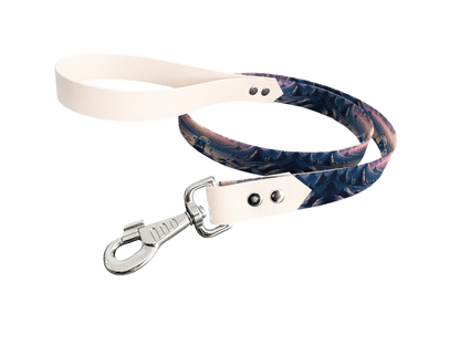 L'atelier du Fourmilier Laisse bicolore longe imprimée Laisse bicolore en BioThane® avec longe imprimée – Collection Chiens- Coloris au choix