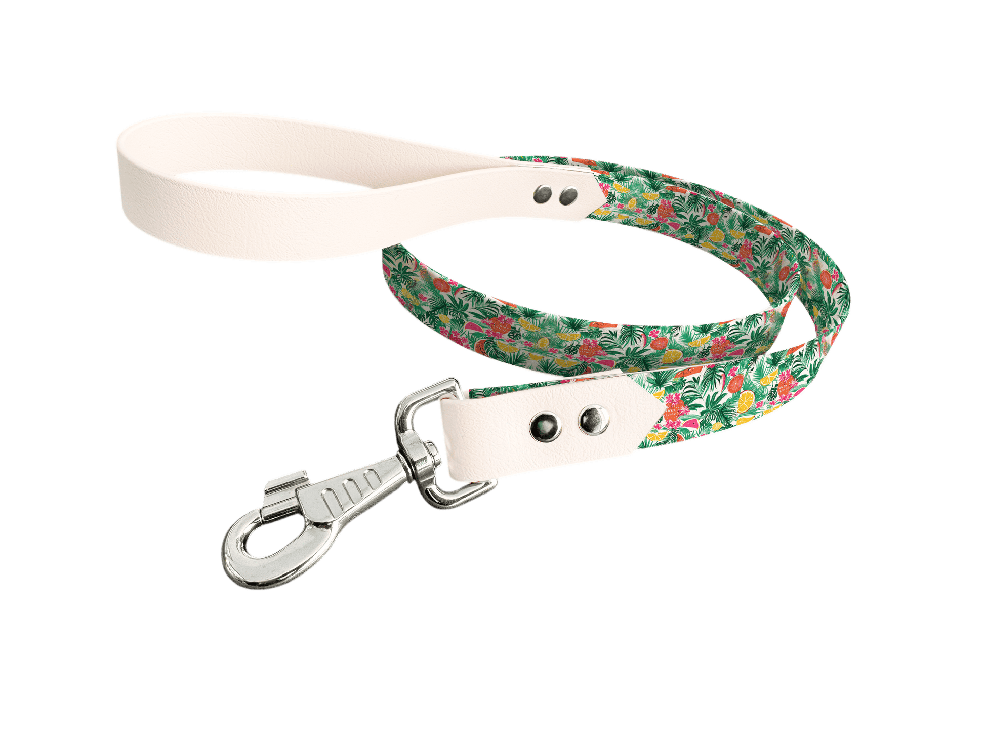 L'atelier du Fourmilier Laisse bicolore longe imprimée Laisse en BioThane® avec longe imprimée – Collection Fleur - Coloris au choix
