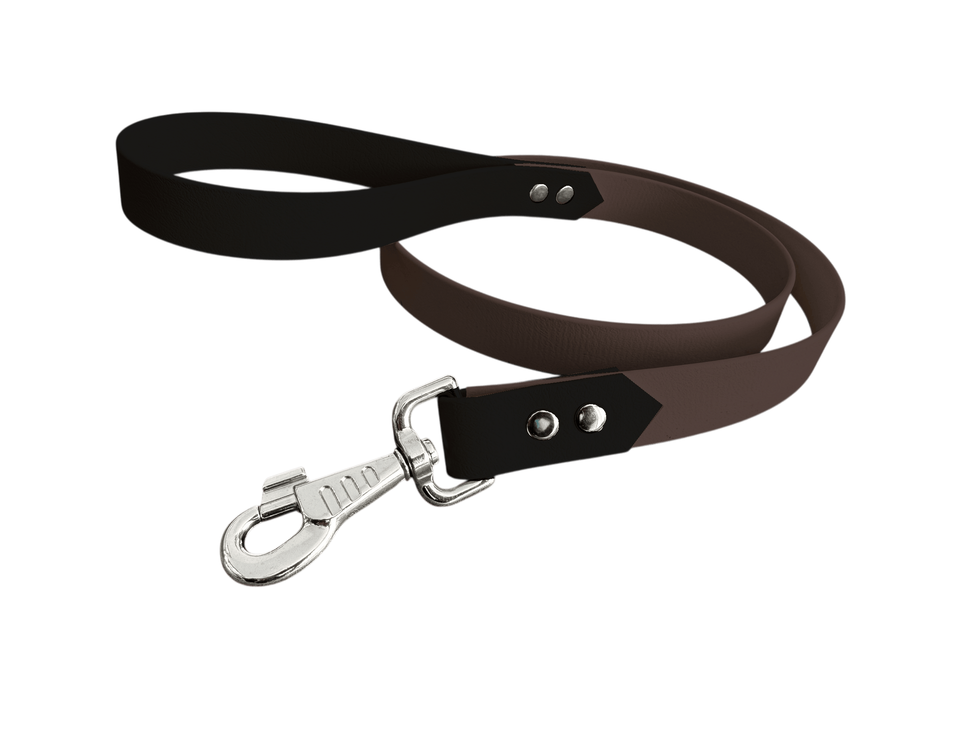 L'atelier du Fourmilier Laisse bicolore Marron Foncé Laisse bicolore Classique en BioThane