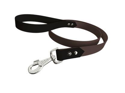 L'atelier du Fourmilier Laisse bicolore Marron Foncé Laisse bicolore Classique en BioThane