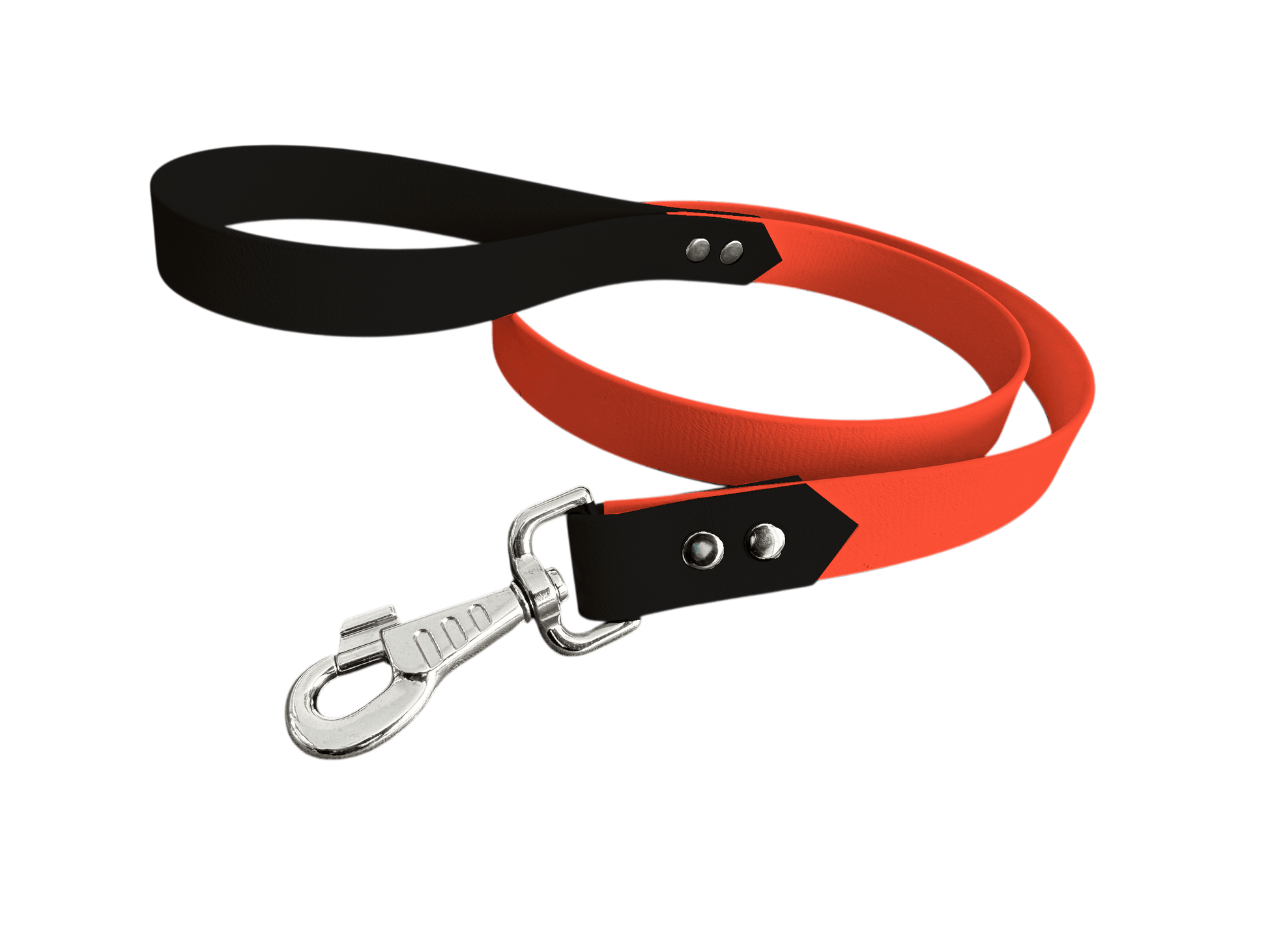 L'atelier du Fourmilier Laisse bicolore Orange Laisse bicolore Classique en BioThane