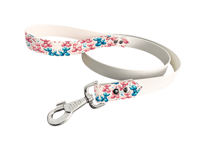 L'atelier du Fourmilier Laisse bicolore poignée imprimée 170 / 19mm Laisse bicolore en BioThane® avec poignée imprimée – Collection Chiens- Coloris au choix