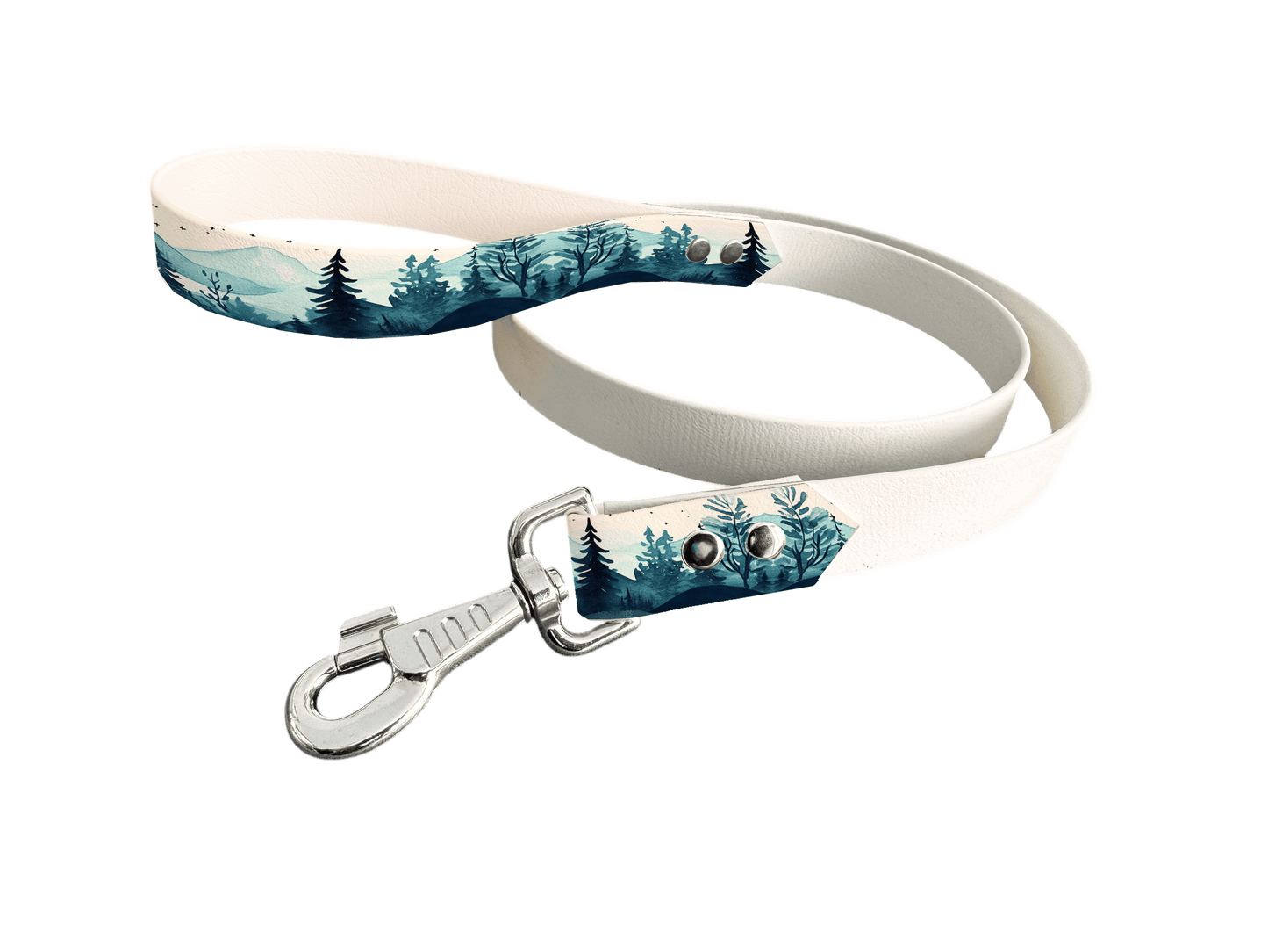 L'atelier du Fourmilier Laisse bicolore poignée imprimée 184 / 19mm Laisse bicolore en BioThane® avec poignée imprimée – Collection Paysages- Coloris au choix
