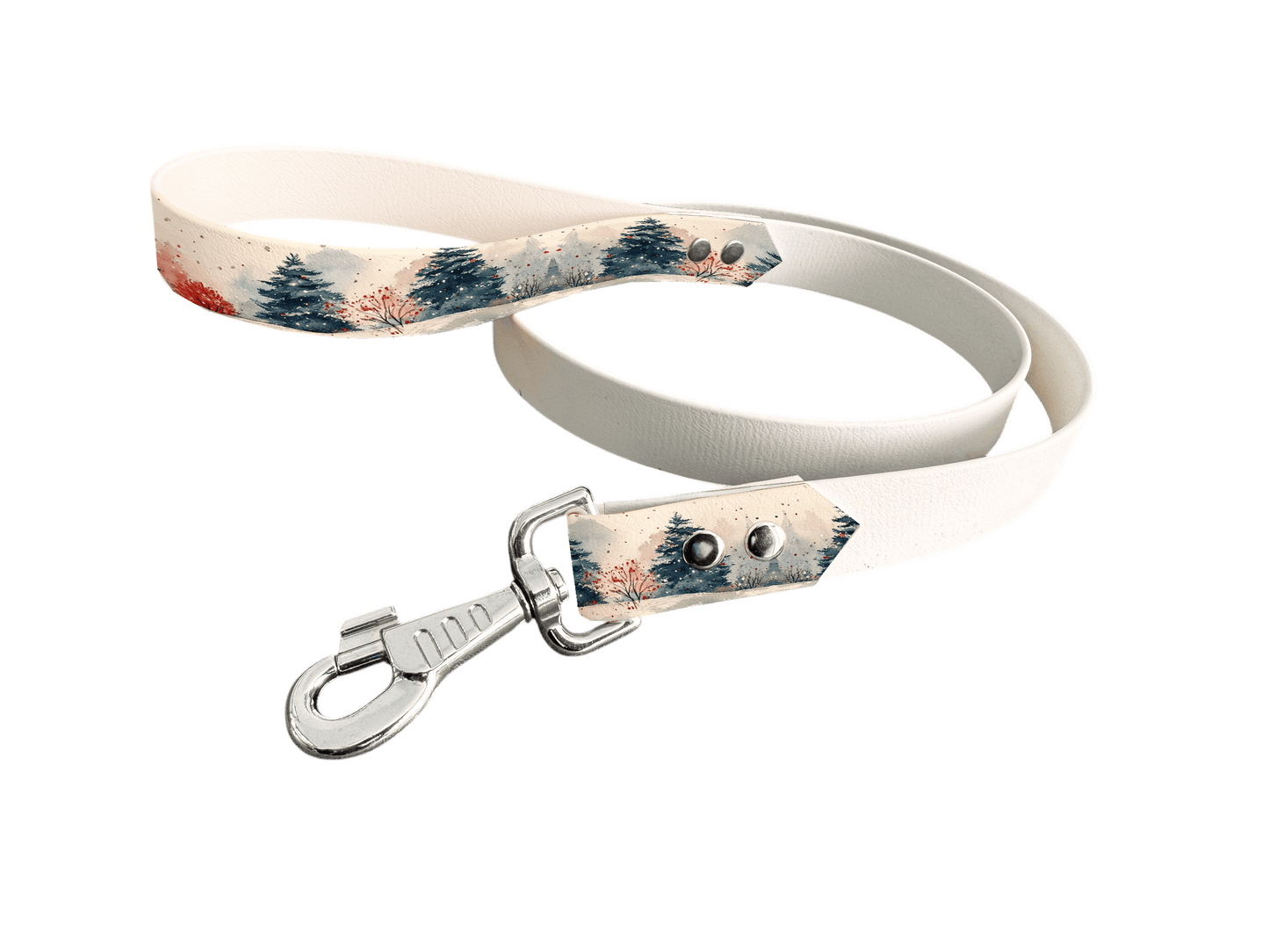 L'atelier du Fourmilier Laisse bicolore poignée imprimée 189 / 19mm Laisse bicolore en BioThane® avec poignée imprimée – Collection Paysages- Coloris au choix