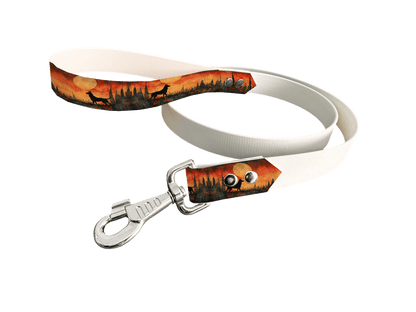 L'atelier du Fourmilier Laisse bicolore poignée imprimée 199 / 19mm Laisse bicolore en BioThane® avec poignée imprimée – Collection Chiens- Coloris au choix