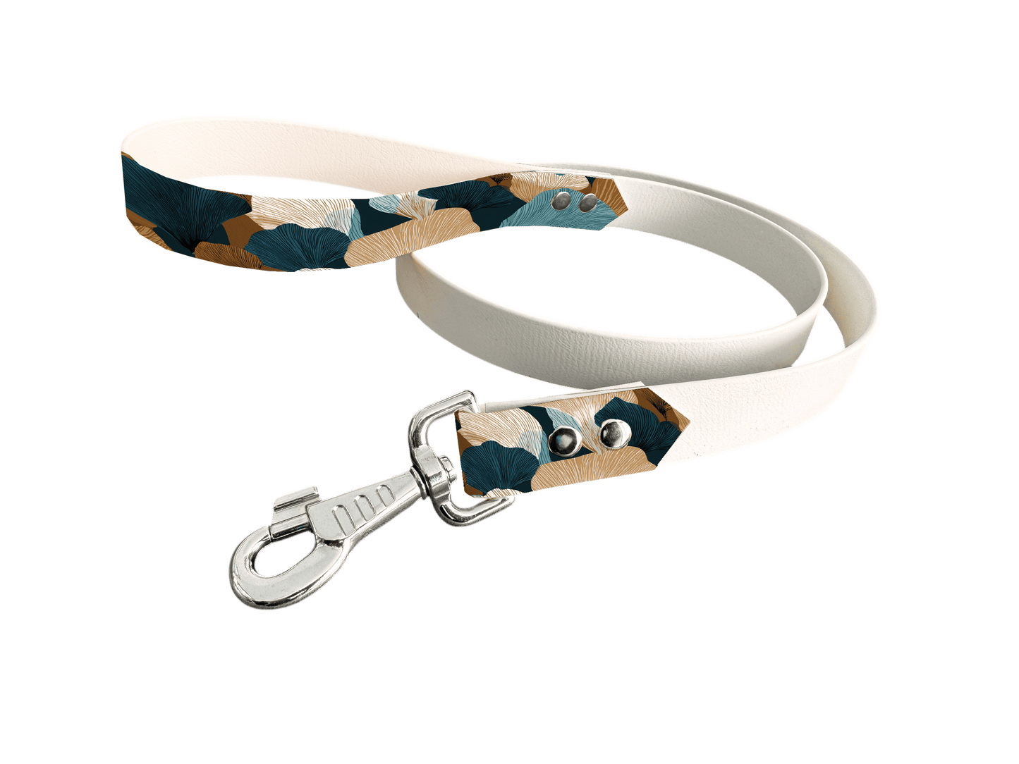 L'atelier du Fourmilier Laisse bicolore poignée imprimée 19mm / 427 Laisse en BioThane® avec poignée imprimée – Collection Fleur - Coloris au choix