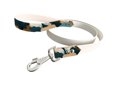 L'atelier du Fourmilier Laisse bicolore poignée imprimée 19mm / 427 Laisse en BioThane® avec poignée imprimée – Collection Fleur - Coloris au choix