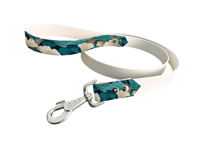 L'atelier du Fourmilier Laisse bicolore poignée imprimée 19mm / 428 Laisse en BioThane® avec poignée imprimée – Collection Fleur - Coloris au choix