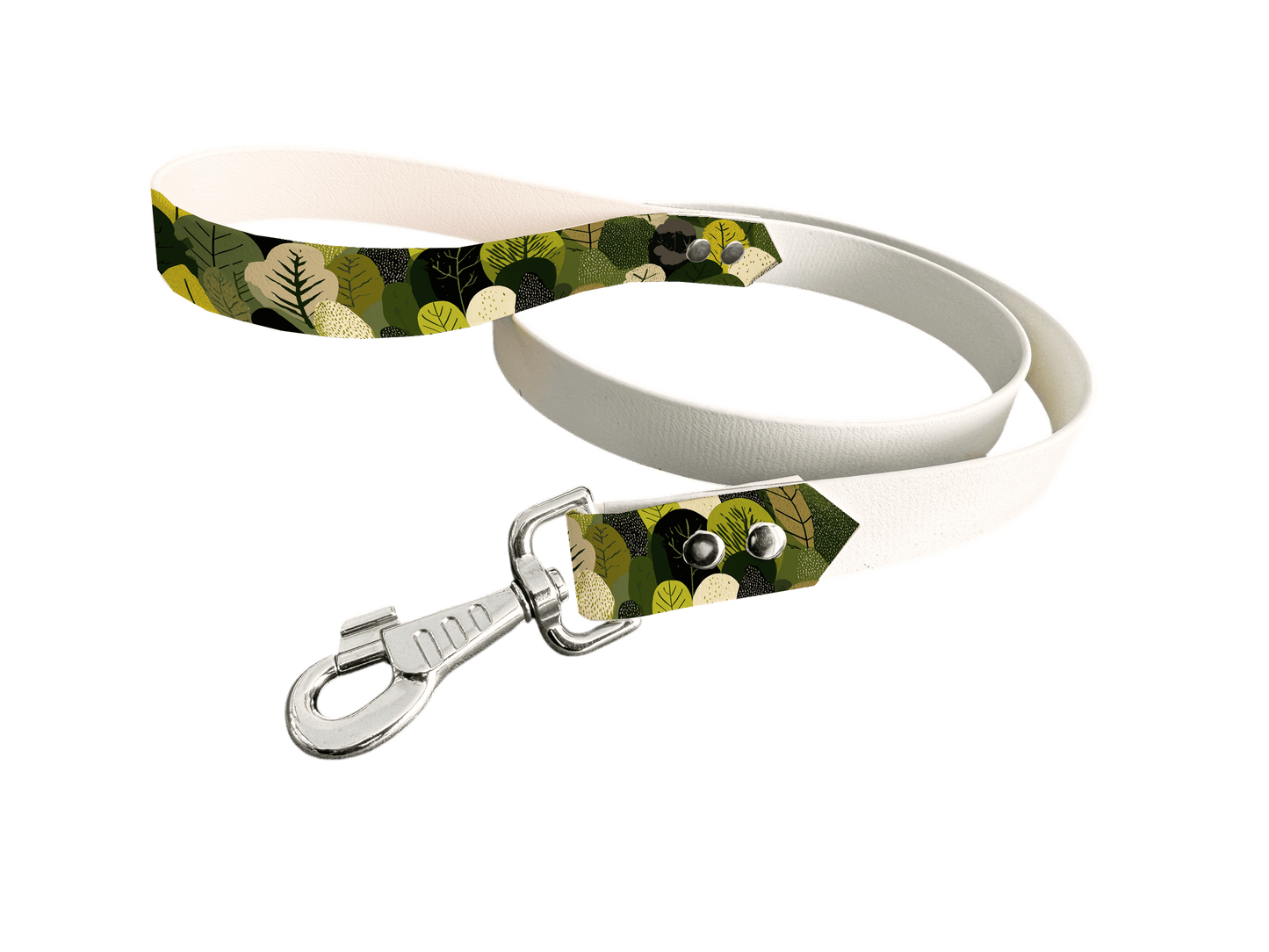 L'atelier du Fourmilier Laisse bicolore poignée imprimée 19mm / 429 Laisse en BioThane® avec poignée imprimée – Collection Fleur - Coloris au choix