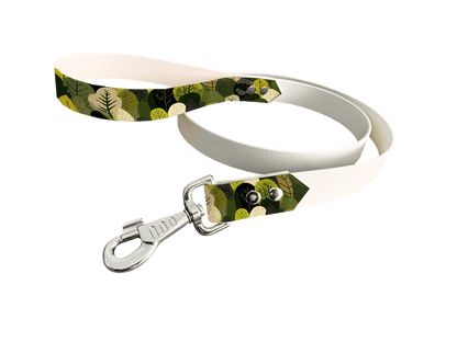 L'atelier du Fourmilier Laisse bicolore poignée imprimée 19mm / 429 Laisse en BioThane® avec poignée imprimée – Collection Fleur - Coloris au choix