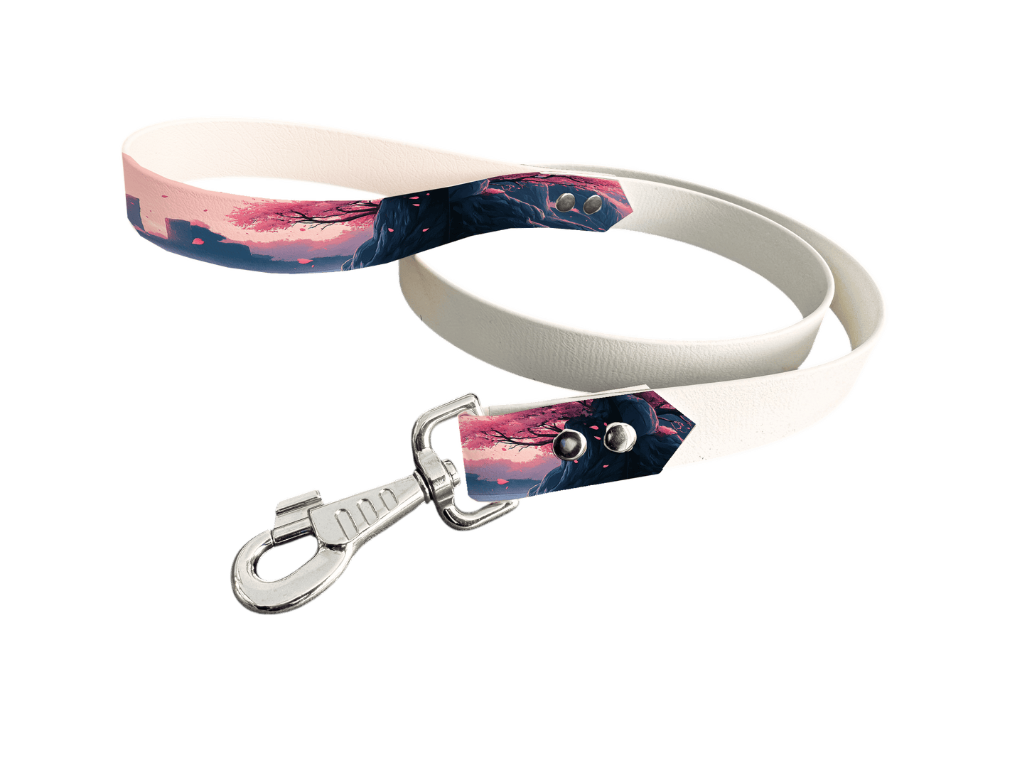 L'atelier du Fourmilier Laisse bicolore poignée imprimée 206 / 19mm Laisse bicolore en BioThane® avec poignée imprimée – Collection Paysages- Coloris au choix