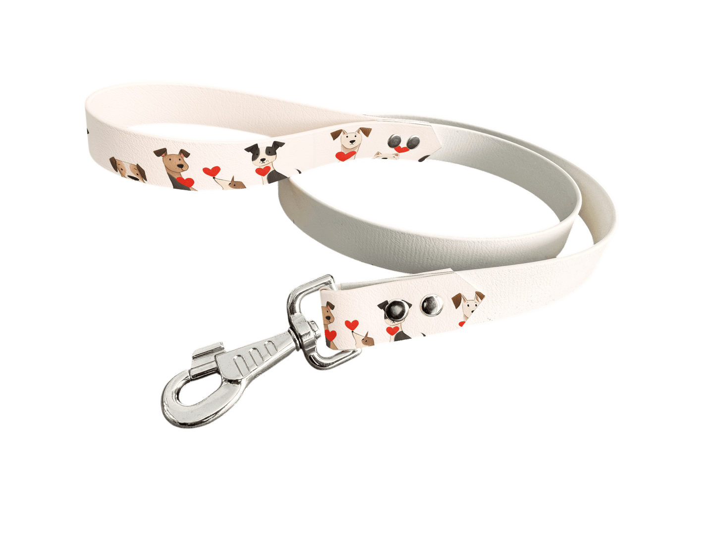 L'atelier du Fourmilier Laisse bicolore poignée imprimée 212 / 19mm Laisse bicolore en BioThane® avec poignée imprimée – Collection Chiens- Coloris au choix