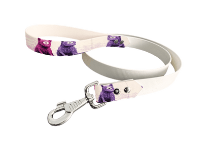 L'atelier du Fourmilier Laisse bicolore poignée imprimée 229 / 19mm Laisse bicolore en BioThane® avec poignée imprimée – Collection Chiens- Coloris au choix