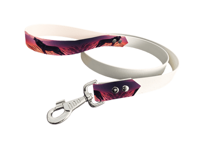 L'atelier du Fourmilier Laisse bicolore poignée imprimée 23 / 19mm Laisse bicolore en BioThane® avec poignée imprimée – Collection Chiens- Coloris au choix