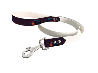 L'atelier du Fourmilier Laisse bicolore poignée imprimée 233 / 19mm Laisse bicolore en BioThane® avec poignée imprimée – Collection Chiens- Coloris au choix