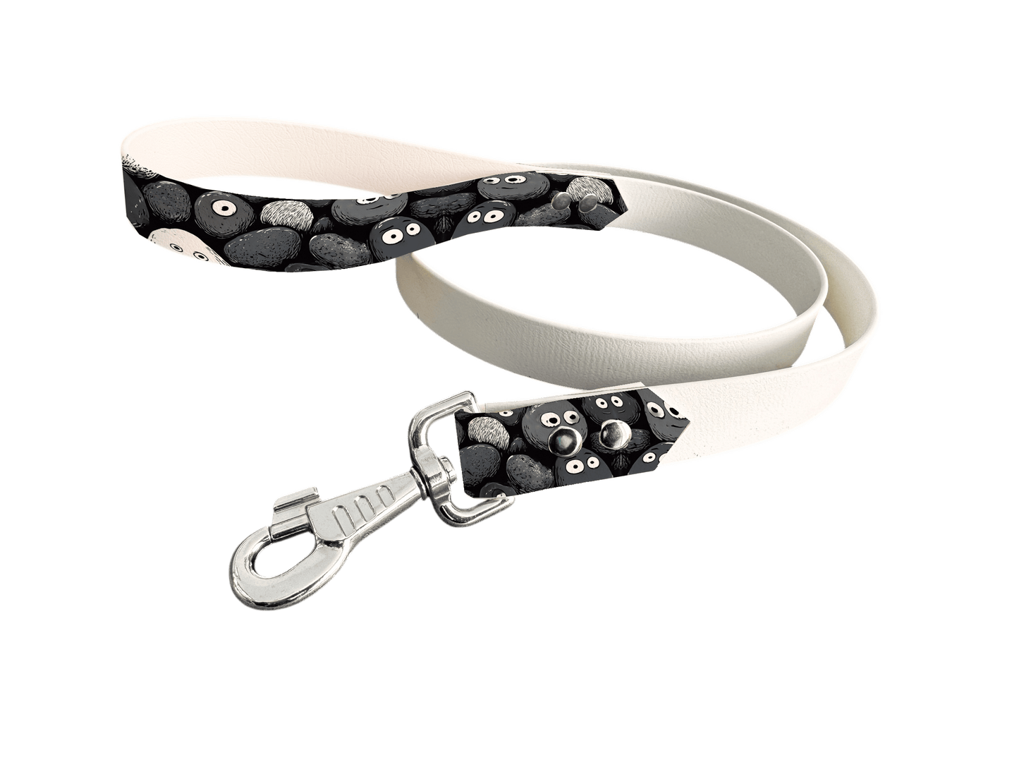 L'atelier du Fourmilier Laisse bicolore poignée imprimée 244 / 19mm Laisse bicolore en BioThane® avec poignée imprimée – Collection Pop Art- Coloris au choix