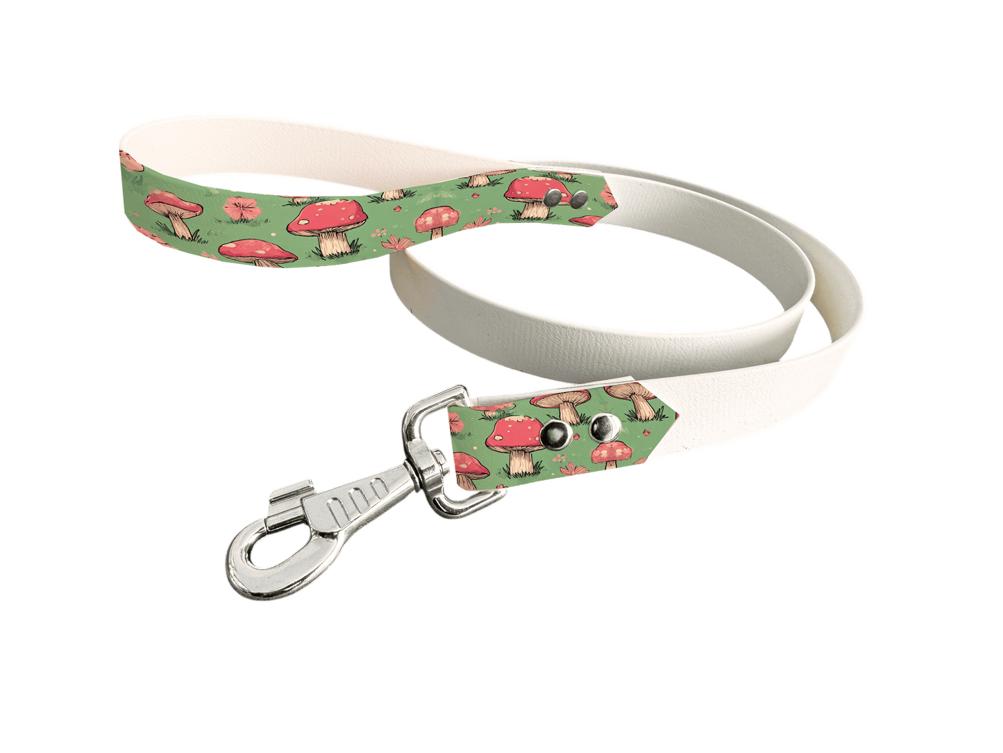 L'atelier du Fourmilier Laisse bicolore poignée imprimée 248 / 19mm Laisse bicolore en BioThane® avec poignée imprimée – Collection Créatures imaginaires- Coloris au choix