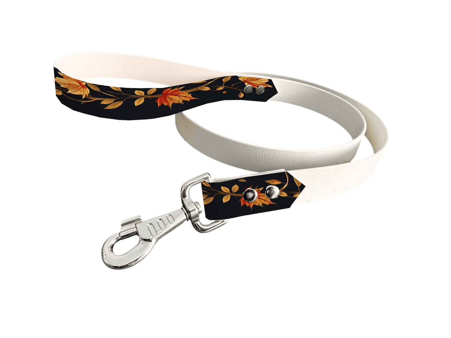 L'atelier du Fourmilier Laisse bicolore poignée imprimée 297 / 19mm Laisse bicolore en BioThane® avec poignée imprimée – Collection Galaxie- Coloris au choix