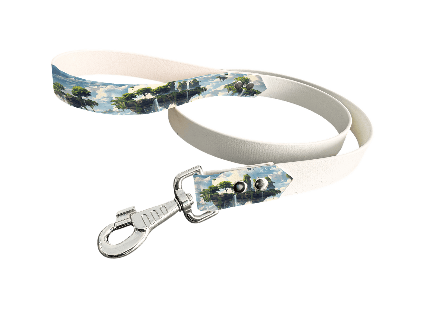 L'atelier du Fourmilier Laisse bicolore poignée imprimée 304 / 19mm Laisse bicolore en BioThane® avec poignée imprimée – Collection Paysages- Coloris au choix
