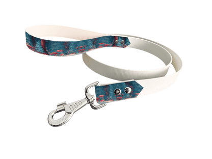 L'atelier du Fourmilier Laisse bicolore poignée imprimée 315 / 19mm Laisse bicolore en BioThane® avec poignée imprimée – Collection Noël - Coloris au choix