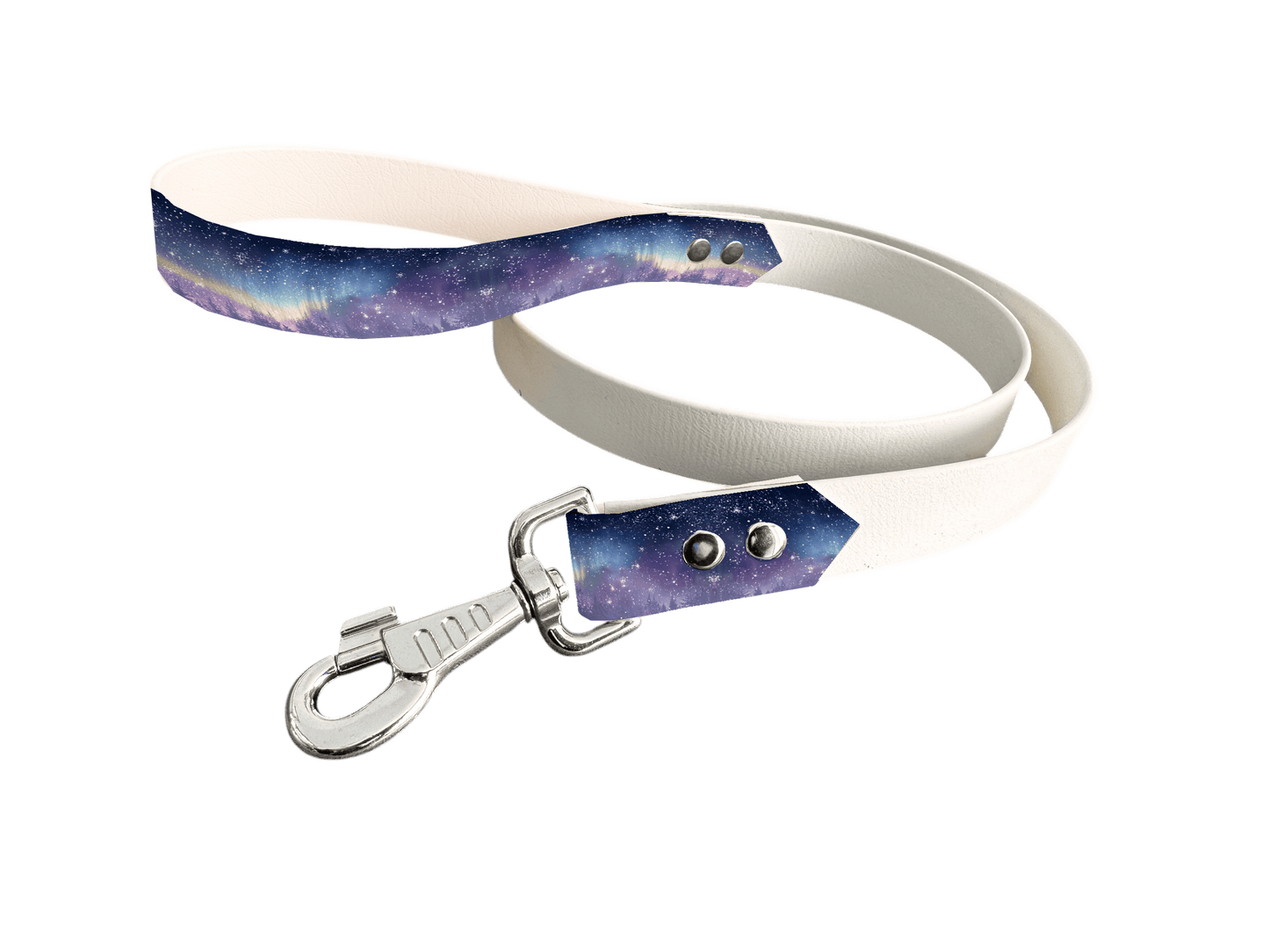 L'atelier du Fourmilier Laisse bicolore poignée imprimée 316 / 19mm Laisse bicolore en BioThane® avec poignée imprimée – Collection Noël - Coloris au choix