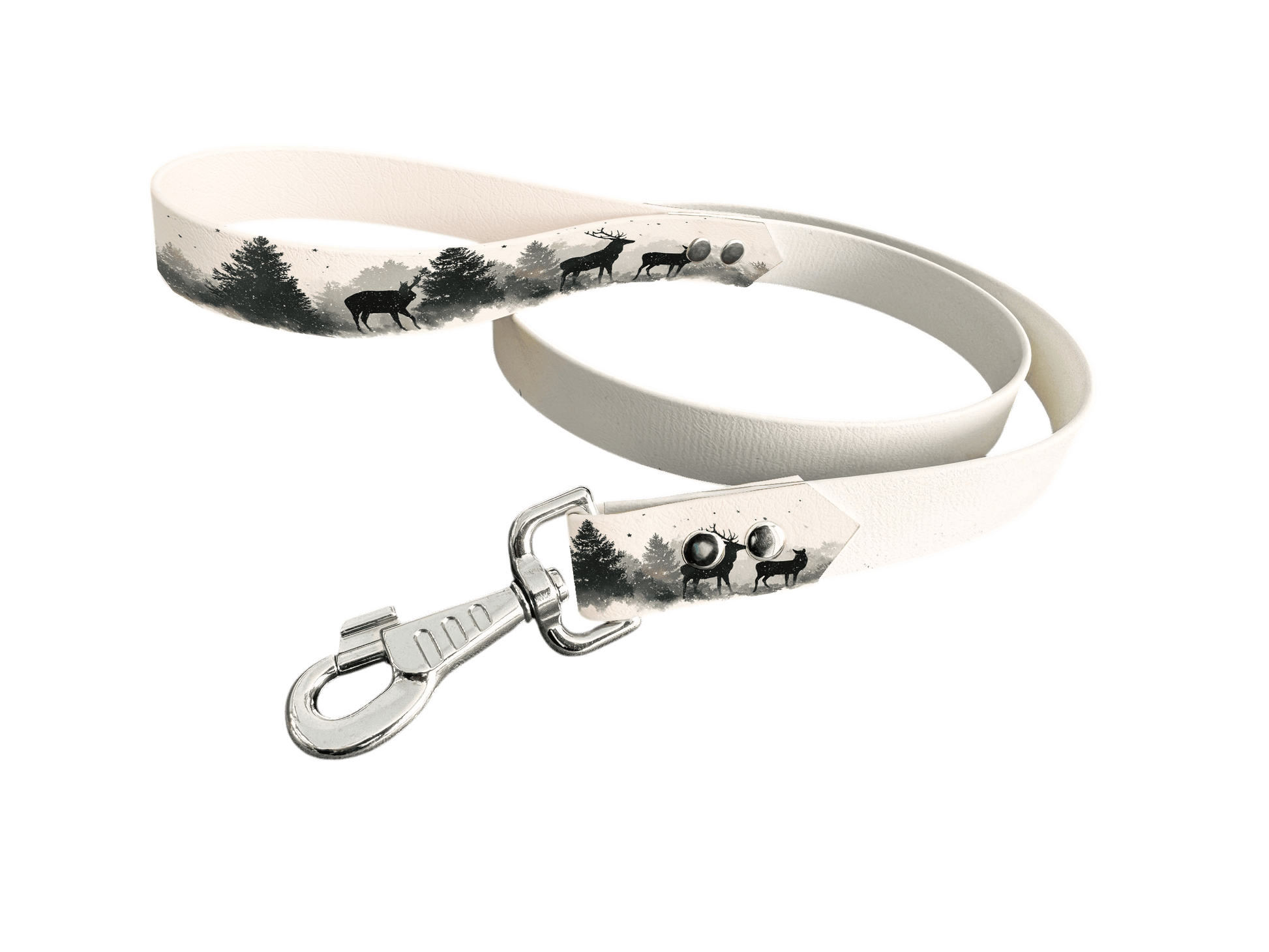 L'atelier du Fourmilier Laisse bicolore poignée imprimée 324 / 19mm Laisse bicolore en BioThane® avec poignée imprimée – Collection Noël - Coloris au choix