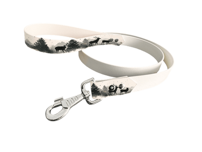 L'atelier du Fourmilier Laisse bicolore poignée imprimée 324 / 19mm Laisse bicolore en BioThane® avec poignée imprimée – Collection Noël - Coloris au choix