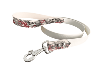 L'atelier du Fourmilier Laisse bicolore poignée imprimée 327 / 19mm Laisse bicolore en BioThane® avec poignée imprimée – Collection Noël - Coloris au choix