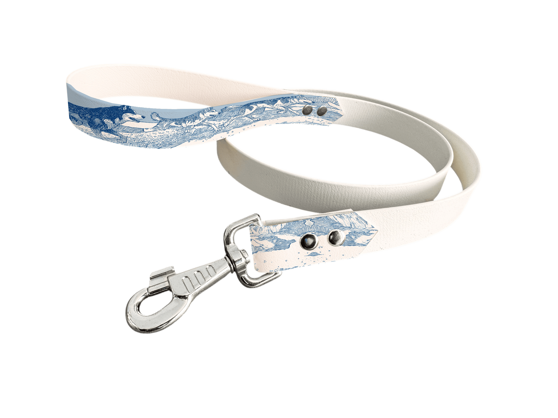 L'atelier du Fourmilier Laisse bicolore poignée imprimée 328 / 19mm Laisse bicolore en BioThane® avec poignée imprimée – Collection Noël - Coloris au choix