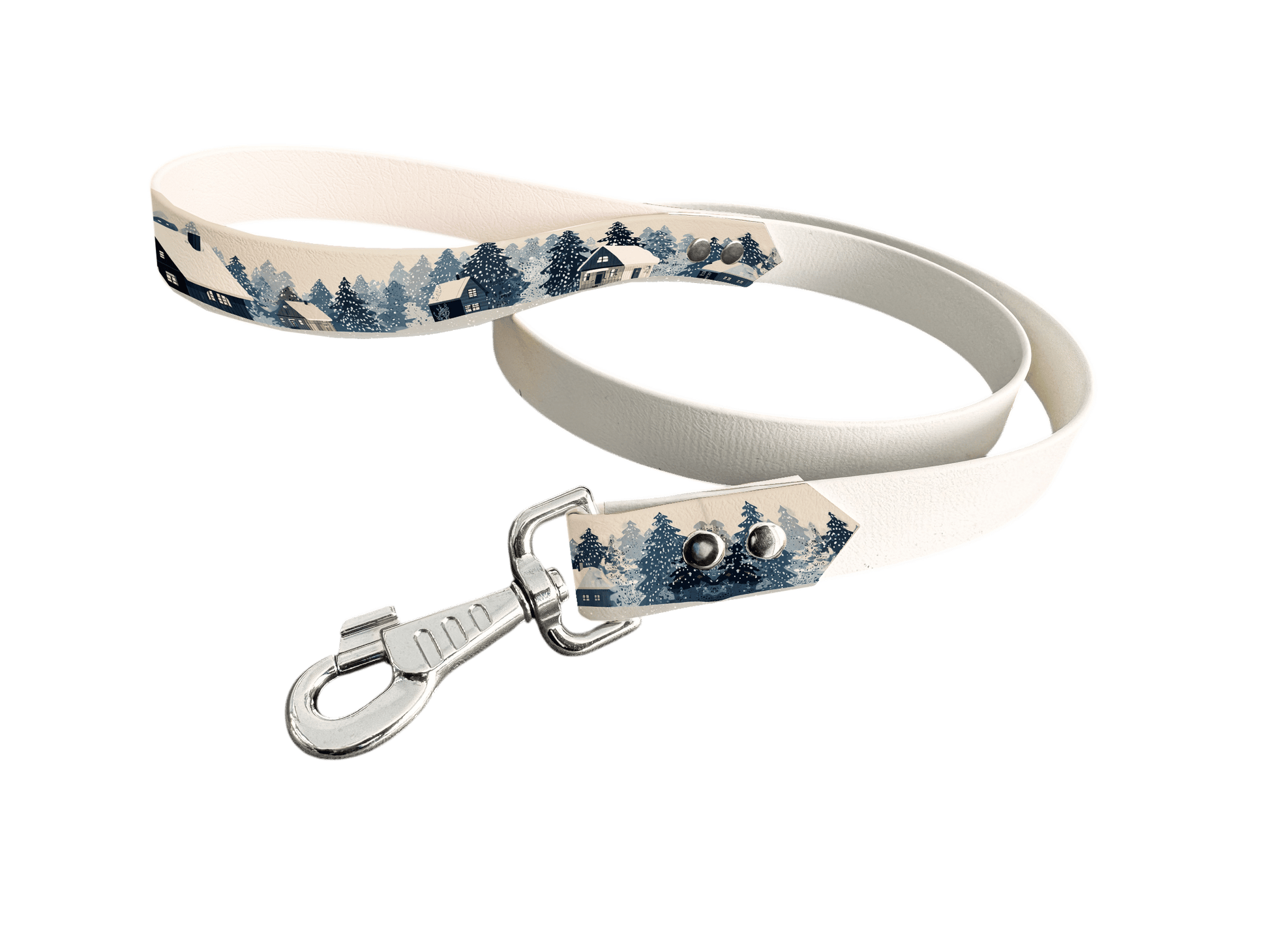 L'atelier du Fourmilier Laisse bicolore poignée imprimée 330 / 19mm Laisse bicolore en BioThane® avec poignée imprimée – Collection Noël - Coloris au choix