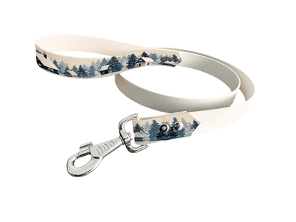 L'atelier du Fourmilier Laisse bicolore poignée imprimée 330 / 19mm Laisse bicolore en BioThane® avec poignée imprimée – Collection Noël - Coloris au choix