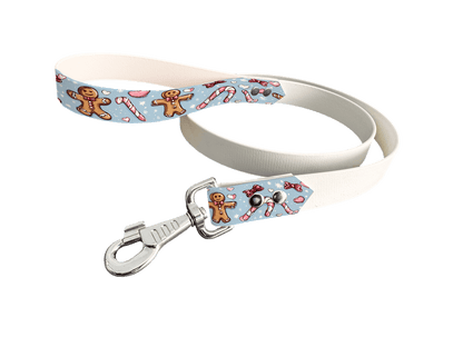 L'atelier du Fourmilier Laisse bicolore poignée imprimée 334 / 19mm Laisse bicolore en BioThane® avec poignée imprimée – Collection Noël - Coloris au choix