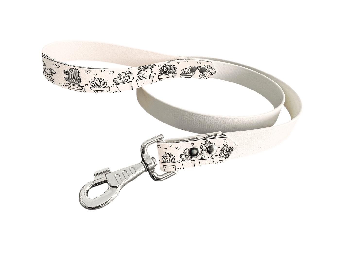 L'atelier du Fourmilier Laisse bicolore poignée imprimée 350 / 19mm Laisse bicolore en BioThane® avec poignée imprimée – Collection Saint Valentin- Coloris au choix