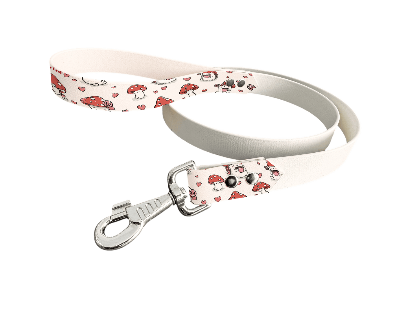 L'atelier du Fourmilier Laisse bicolore poignée imprimée 354 / 19mm Laisse bicolore en BioThane® avec poignée imprimée – Collection Saint Valentin- Coloris au choix