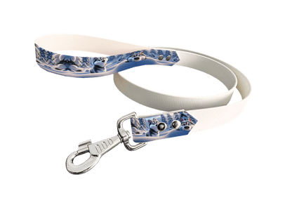 L'atelier du Fourmilier Laisse bicolore poignée imprimée 40 / 19mm Laisse bicolore en BioThane® avec poignée imprimée – Collection Chiens- Coloris au choix