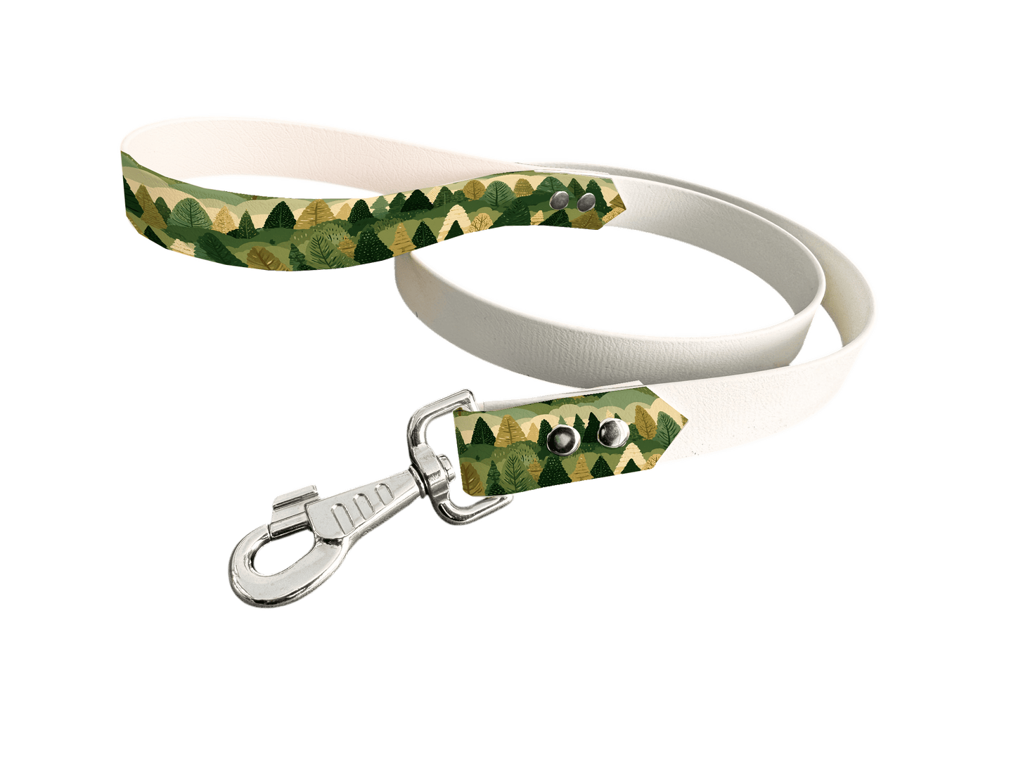 L'atelier du Fourmilier Laisse bicolore poignée imprimée 410 / 19mm Laisse bicolore en BioThane® avec poignée imprimée – Collection Paysages- Coloris au choix