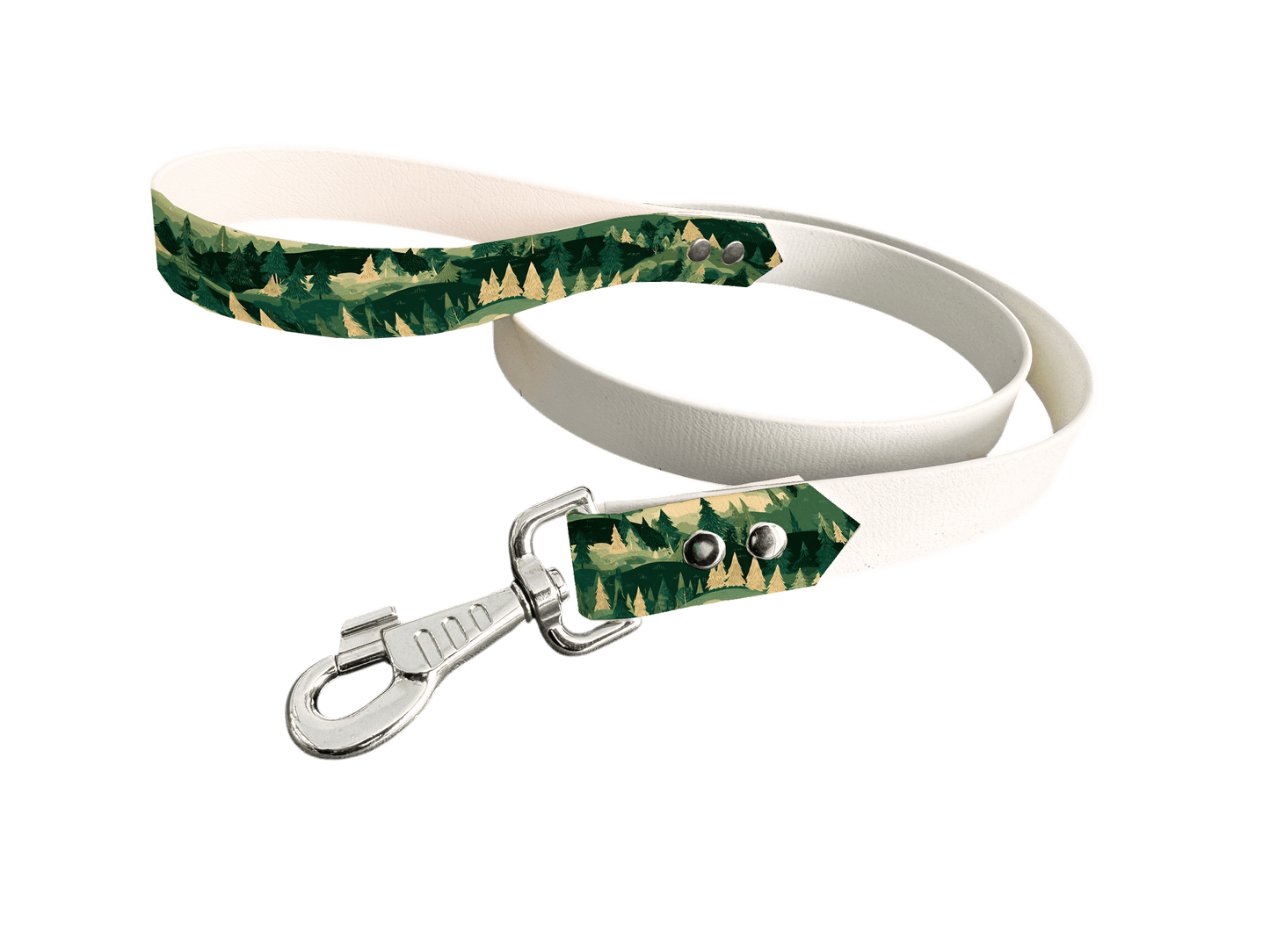 L'atelier du Fourmilier Laisse bicolore poignée imprimée 411 / 19mm Laisse bicolore en BioThane® avec poignée imprimée – Collection Paysages- Coloris au choix