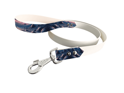 L'atelier du Fourmilier Laisse bicolore poignée imprimée Laisse bicolore en BioThane® avec poignée imprimée – Collection Chiens- Coloris au choix