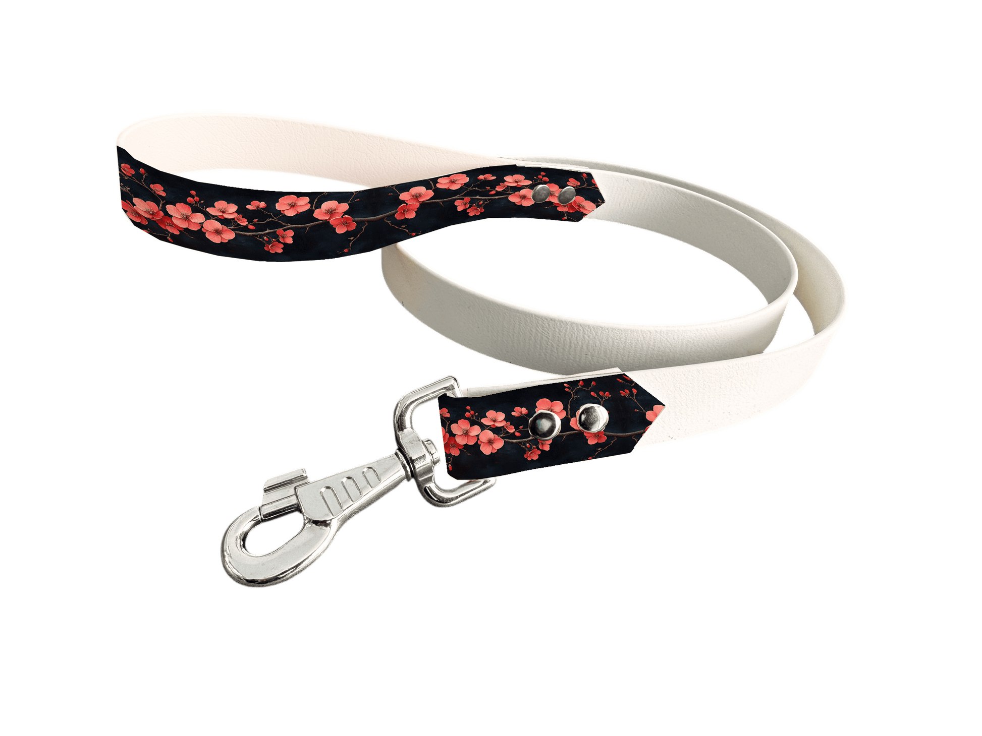 L'atelier du Fourmilier Laisse bicolore poignée imprimée Laisse bicolore en BioThane® avec poignée imprimée – Collection Noël - Coloris au choix