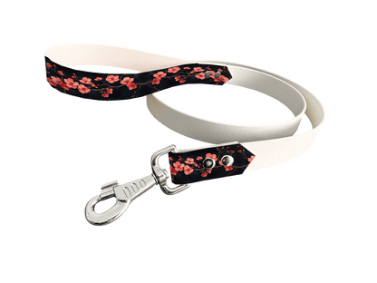 L'atelier du Fourmilier Laisse bicolore poignée imprimée Laisse bicolore en BioThane® avec poignée imprimée – Collection Noël - Coloris au choix